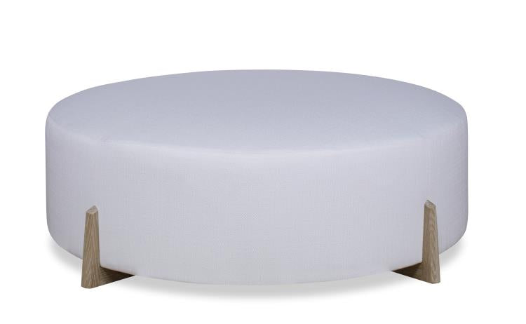 Rockford Leather 42" Round Ottoman
