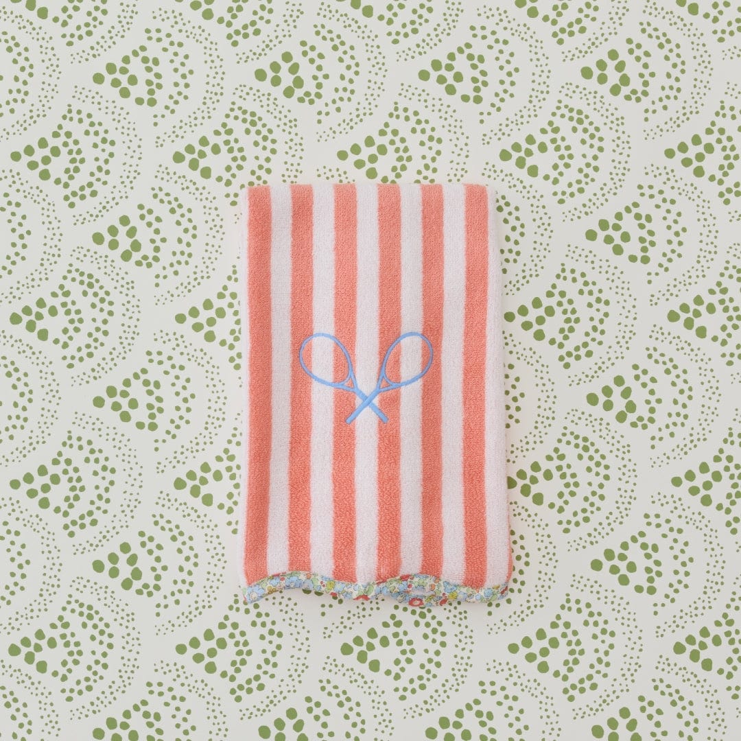 Weezie Scallop Towel - Azalea/Rackets