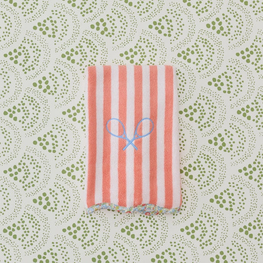 Weezie Scallop Towel - Azalea/Rackets