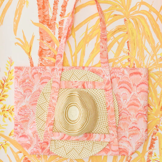 Meg Braff x Weezie Beach Tote Hat Holder - Shell Pink