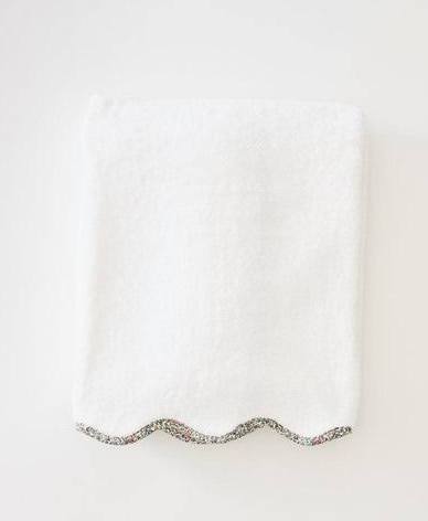 Scallop Bath Towel piped with Liberty London - Katie & Millie