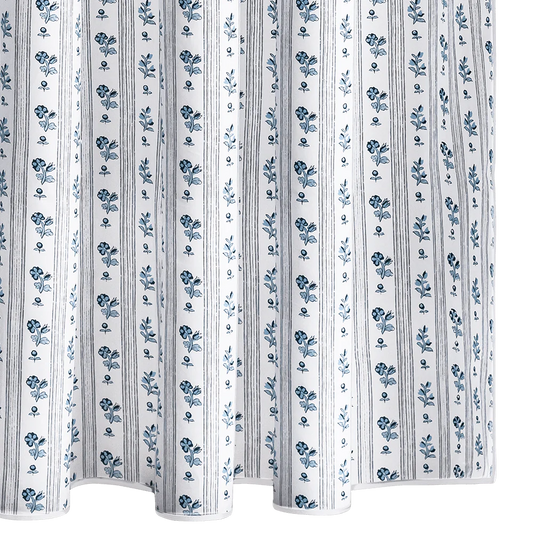 CABANON STRIPE SHOWER CURTAIN- BLUE