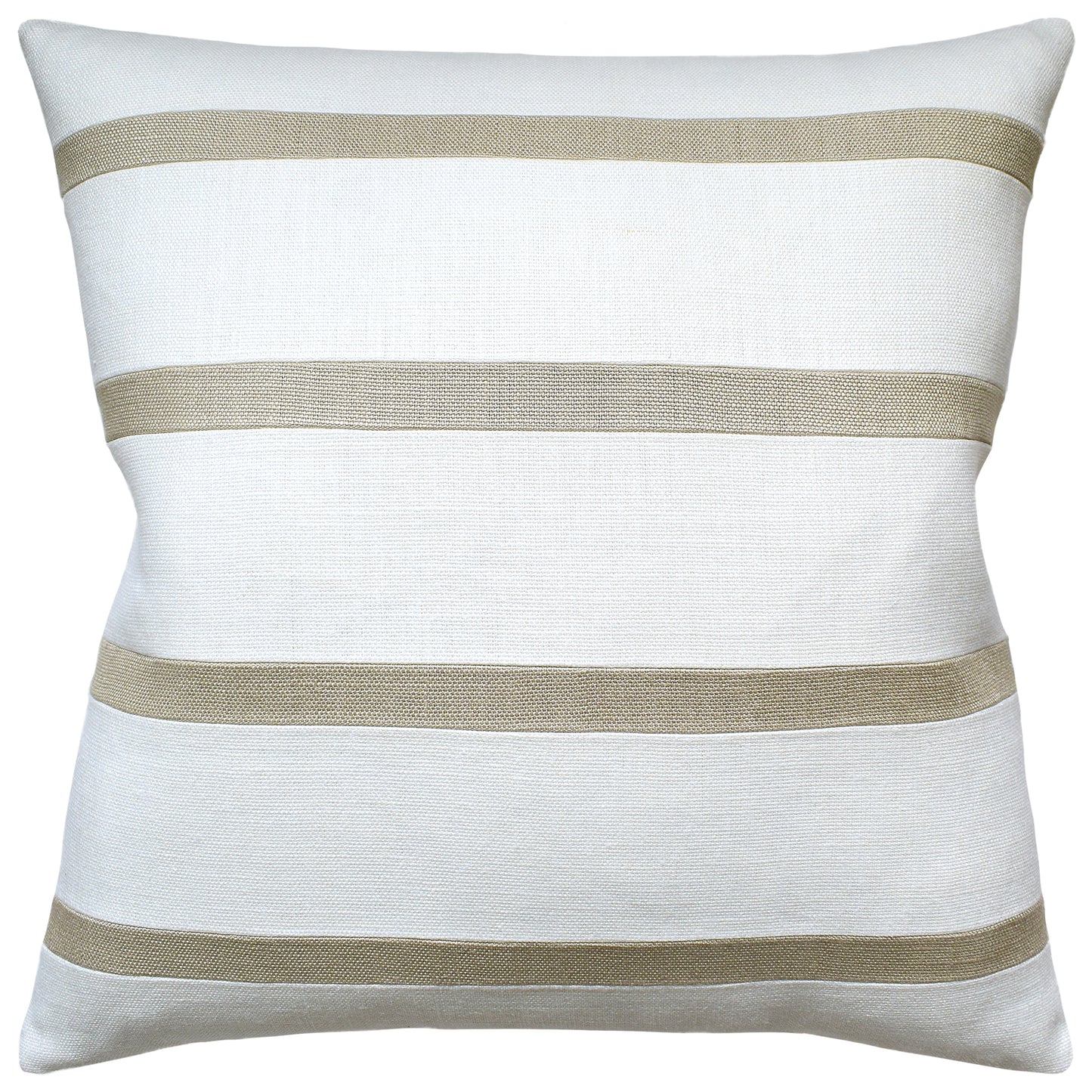 SLUBBY LINEN STRIPE IVORY/MUSHROOM Pillow