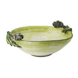 Gathered Garden Oval Bowl With Artichokes